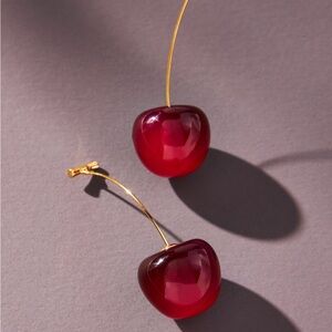 Anthropologie Cherry Drop Earrings